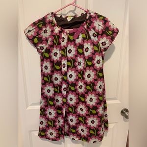 Mini Boden Girls Pink Floral Dress with Puff Sleeves Size 13-14 Years Never Worn